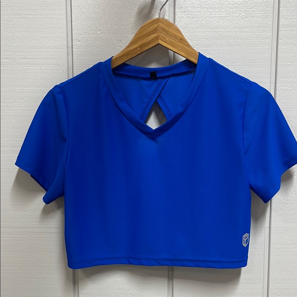 Born Primitive Blue Crop T-Shirt with Cut Out Design